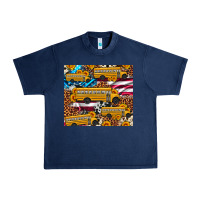 Navy school bus American flag sunflower cowhide leopard Urban Heavy Tee - Artiststas
