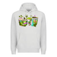 Dove Grey coffee cups Premium Hoodie - NancyCooperArtShop