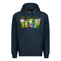 Navy coffee cups Premium Hoodie - NancyCooperArtShop
