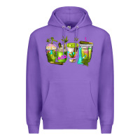 Purple coffee cups Premium Hoodie - NancyCooperArtShop