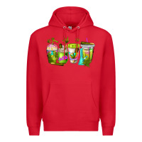 Red coffee cups Premium Hoodie - NancyCooperArtShop