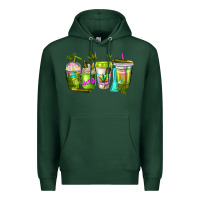 Sports Green coffee cups Premium Hoodie - NancyCooperArtShop