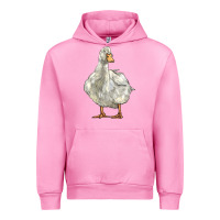 Fuchsia Pink american pekin duck Urban Hoodie - LillyAllenDesigns