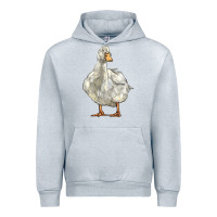 Heather Grey american pekin duck Urban Hoodie - LillyAllenDesigns