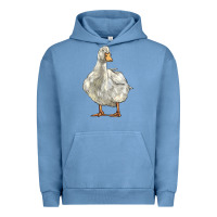 Pigment Pebble Blue american pekin duck Urban Hoodie - LillyAllenDesigns