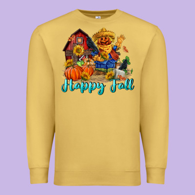 Happy Fall Scarecrow Premium Sweatshirt Designed By Fadigitalartstudio