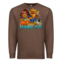 Chestnut happy fall scarecrow Premium Sweatshirt - FaDigitalArtStudio