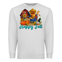 Dove Grey happy fall scarecrow Premium Sweatshirt - FaDigitalArtStudio