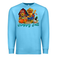Ocean Blue happy fall scarecrow Premium Sweatshirt - FaDigitalArtStudio