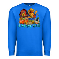 True Royal happy fall scarecrow Premium Sweatshirt - FaDigitalArtStudio