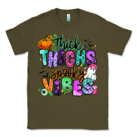 Army Green Thick thighs spooky vibes Classic Tee - RanaPortraitStore
