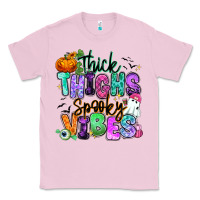 Bubblegum Pink Thick thighs spooky vibes Classic Tee - RanaPortraitStore