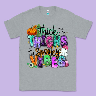 Thick Thighs Spooky Vibes Classic Tee Designed By Ranaportraitstore