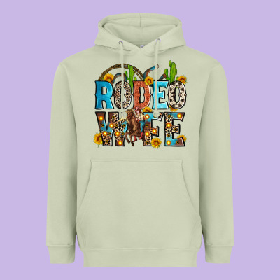 Rodeo Wife Heavyweight Hoodie Designed By Zillion Design Studio