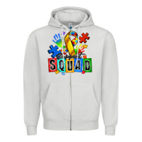 Dove Grey softball support squad autism Zipper Hoodie - Zillion Design Studio