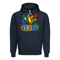 Navy softball support squad autism Zipper Hoodie - Zillion Design Studio