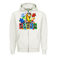 Oatmeal Heather softball support squad autism Zipper Hoodie - Zillion Design Studio