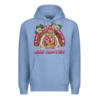 Colony Blue easter pink camouflage egg hunter  bunny rainbow Premium Hoodie - BarkalooDesign