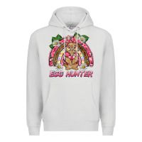 Dove Grey easter pink camouflage egg hunter  bunny rainbow Premium Hoodie - BarkalooDesign