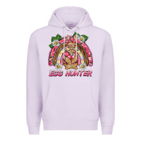 Lilac easter pink camouflage egg hunter  bunny rainbow Premium Hoodie - BarkalooDesign