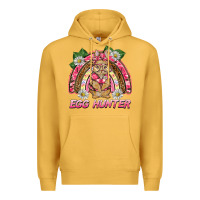 Mustard easter pink camouflage egg hunter  bunny rainbow Premium Hoodie - BarkalooDesign