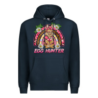 Navy easter pink camouflage egg hunter  bunny rainbow Premium Hoodie - BarkalooDesign