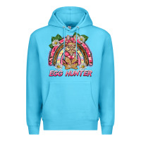 Ocean Blue easter pink camouflage egg hunter  bunny rainbow Premium Hoodie - BarkalooDesign