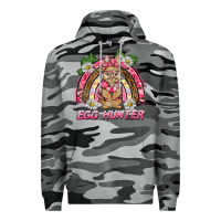 Slate Camo easter pink camouflage egg hunter  bunny rainbow Premium Hoodie - BarkalooDesign