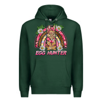 Sports Green easter pink camouflage egg hunter  bunny rainbow Premium Hoodie - BarkalooDesign