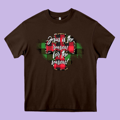 Jesus Is The Reason For The Season Heavy Core Tee Designed By Cowhidedigitalart