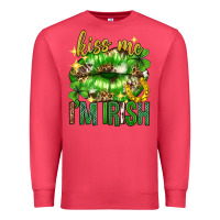 Kiss Me Im Irish St.patricks Day Lips St.patricks Premium Sweatshirt | Teevron