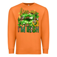 Carrot Kiss me im irish st.patricks day lips st.patricks Premium Sweatshirt - Neo Western