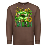 Chestnut Kiss me im irish st.patricks day lips st.patricks Premium Sweatshirt - Neo Western