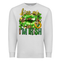 Dove Grey Kiss me im irish st.patricks day lips st.patricks Premium Sweatshirt - Neo Western