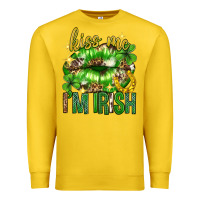 Lemon Kiss me im irish st.patricks day lips st.patricks Premium Sweatshirt - Neo Western