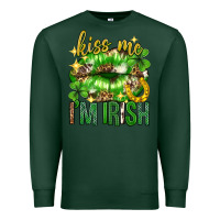 Sports Green Kiss me im irish st.patricks day lips st.patricks Premium Sweatshirt - Neo Western