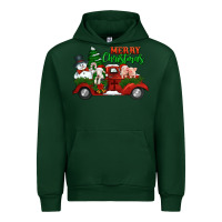 Forest Green merry christmas snowman and farm animals truck Urban Hoodie - Jasminsmagicworld