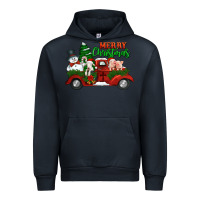 Navy merry christmas snowman and farm animals truck Urban Hoodie - Jasminsmagicworld
