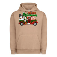 Pigment Burro merry christmas snowman and farm animals truck Urban Hoodie - Jasminsmagicworld