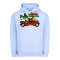 Pigment Grape Ice merry christmas snowman and farm animals truck Urban Hoodie - Jasminsmagicworld