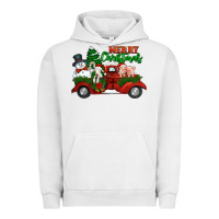 Pigment Lunar Rock merry christmas snowman and farm animals truck Urban Hoodie - Jasminsmagicworld