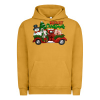 Pigment Peanut Butter merry christmas snowman and farm animals truck Urban Hoodie - Jasminsmagicworld