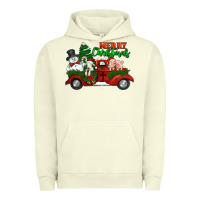 Pigment Pistachio merry christmas snowman and farm animals truck Urban Hoodie - Jasminsmagicworld