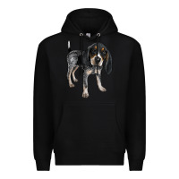 Black bluetick coonhound Premium Hoodie - LillyAllenDesigns