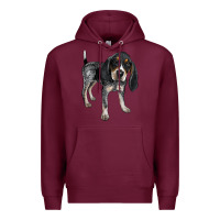 Burgundy bluetick coonhound Premium Hoodie - LillyAllenDesigns