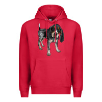 Cardinal bluetick coonhound Premium Hoodie - LillyAllenDesigns