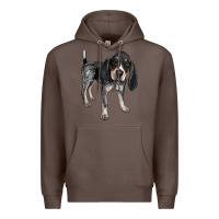Coffee bluetick coonhound Premium Hoodie - LillyAllenDesigns