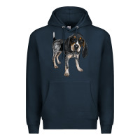 Navy bluetick coonhound Premium Hoodie - LillyAllenDesigns