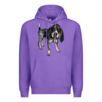 Purple bluetick coonhound Premium Hoodie - LillyAllenDesigns