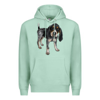 Seafoam bluetick coonhound Premium Hoodie - LillyAllenDesigns